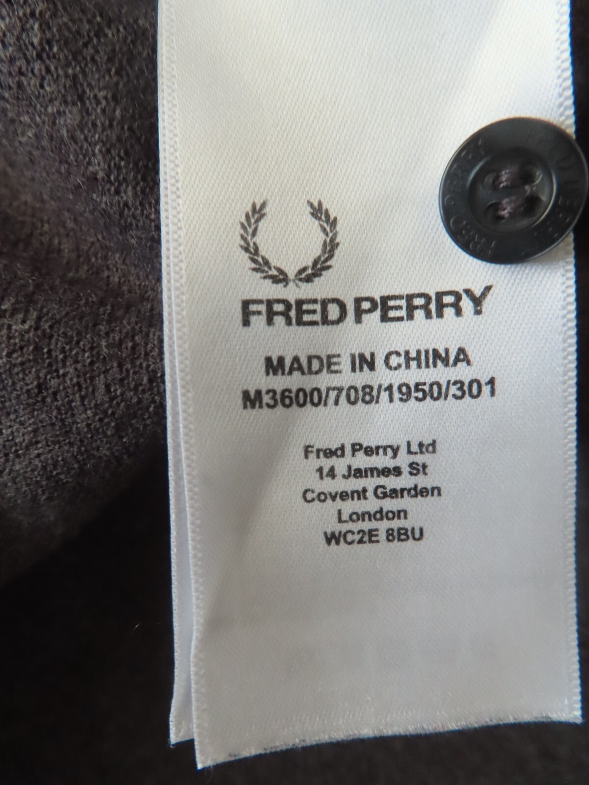 Fred Perry M3600 slim fit S/S Twin Tipped Polo Shirt grey blue yellow Large gallery