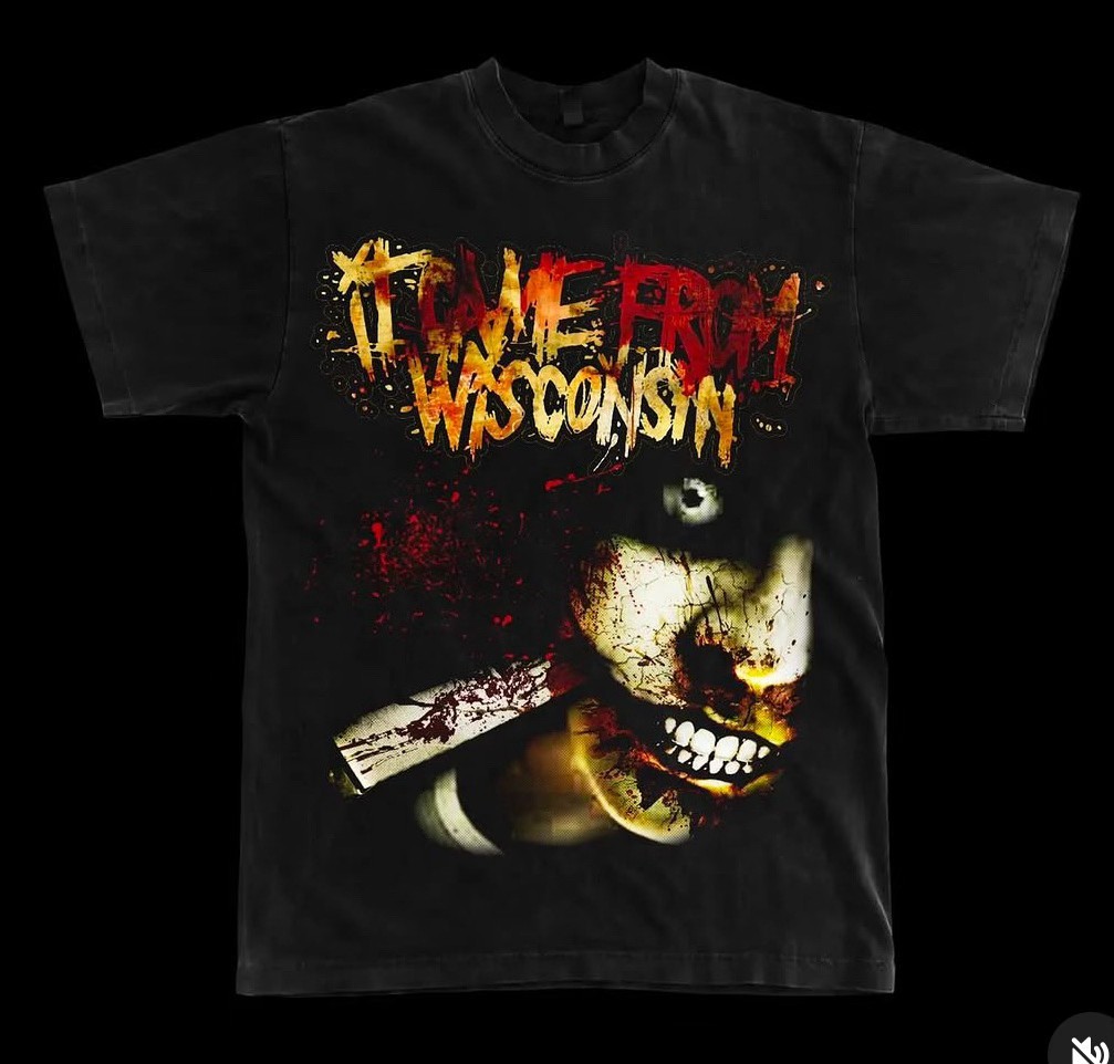 Vtg It Came From Wisconsin For Fan Black Cotton T-shirt S to 5XL 2F2000 gallery