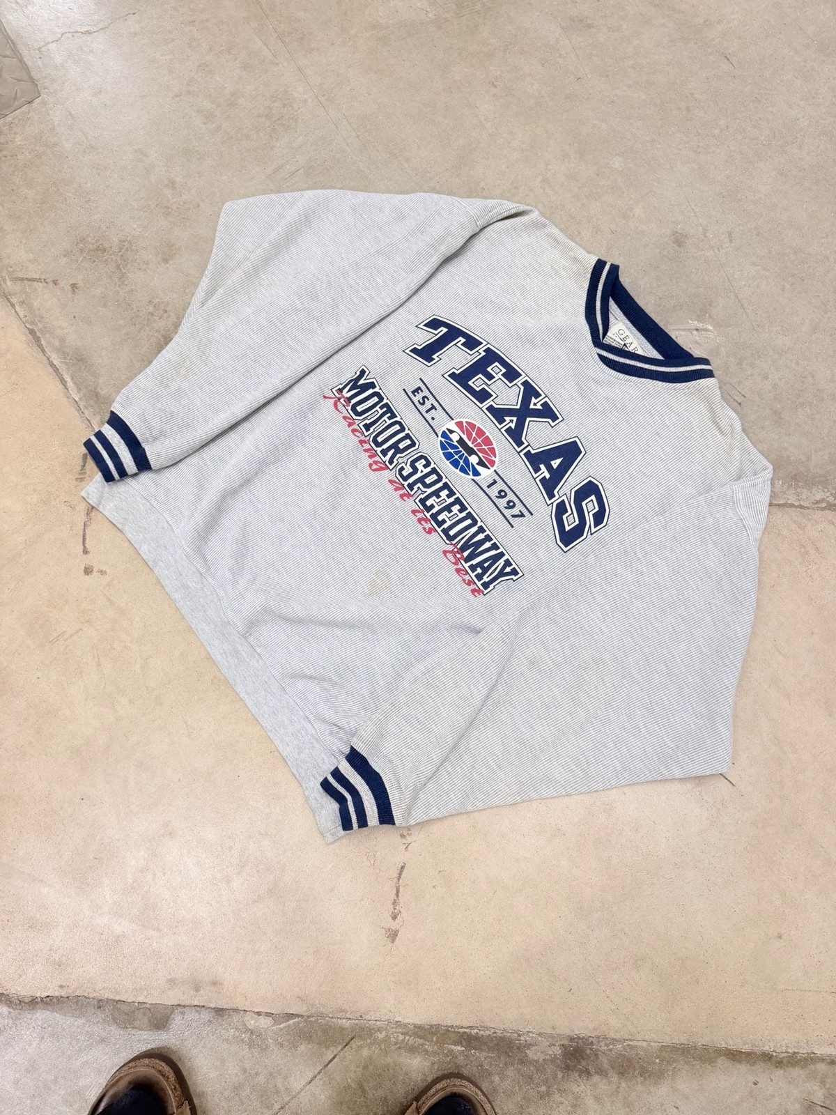 Vintage 90s Gear For Sports Texas Motor Speedway Graphic Ribbed Crewneck gallery