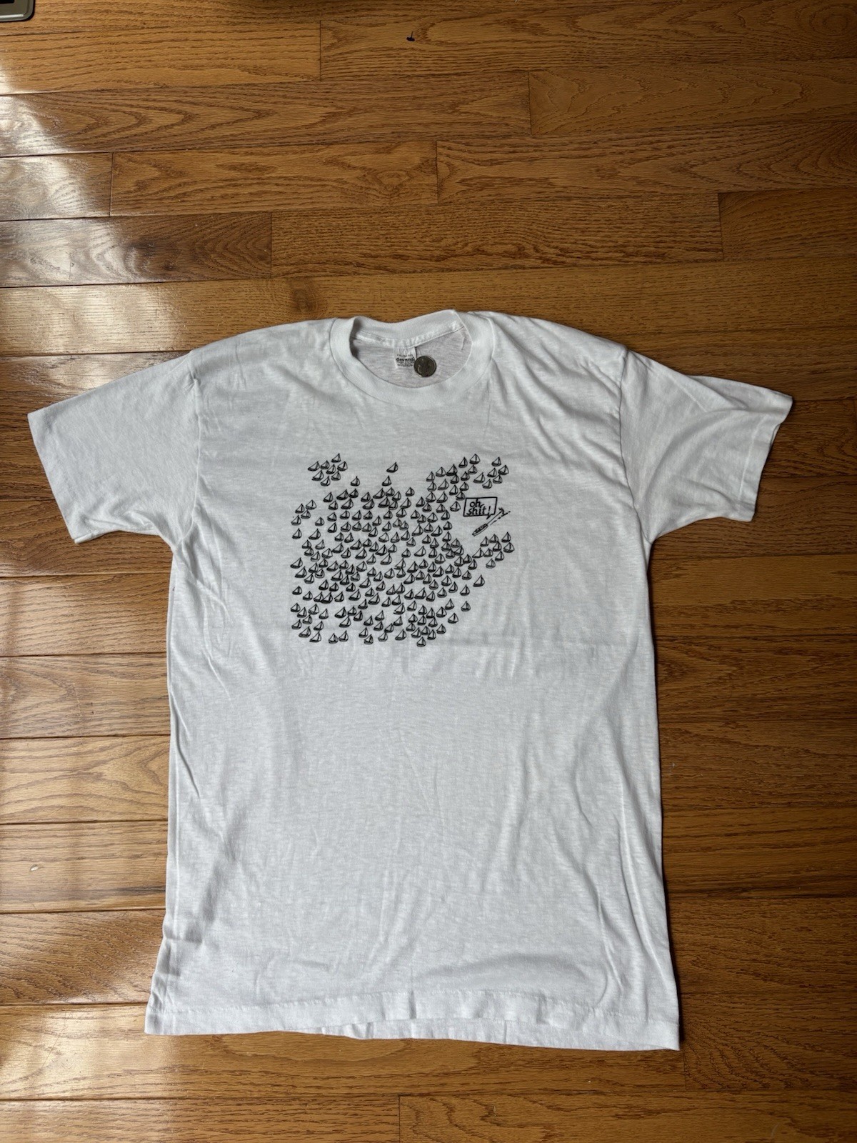 VTG 80’s Sailing Boats Funny Humor Fisherman Sail Ship White T Shirt devknit XXL gallery