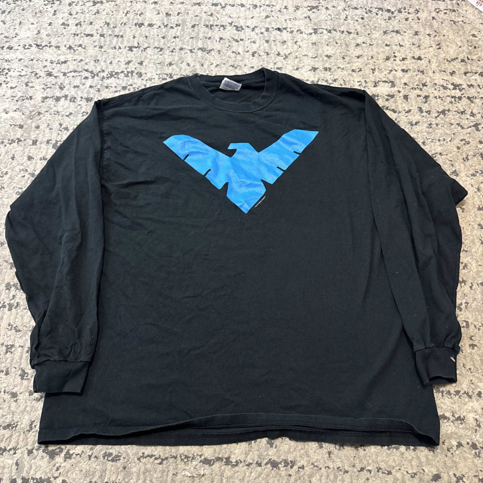 VTG DC COMICS NIGHTWING GRAPHIC Long Sleeve MENS XL GRAPHITTI DESIGNS BLUEBIRD