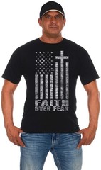 JH Design Men’s Religious Faith Over Fear T-Shirt in 10 Colors