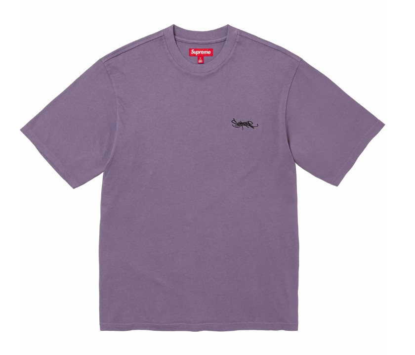 Supreme Washed Tag S/S Top Size XL Lavender SS24 Supreme New York 2024 Brand New gallery
