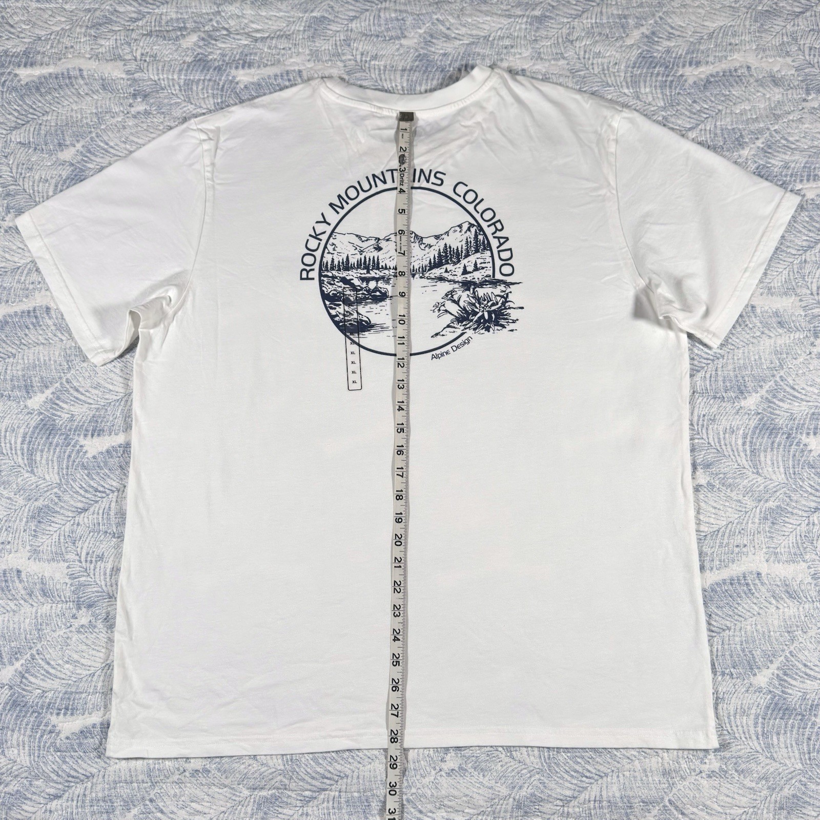 Alpine Design Rocky Mountains Colorado T-Shirt Mens Size XL White Organic Cotton gallery