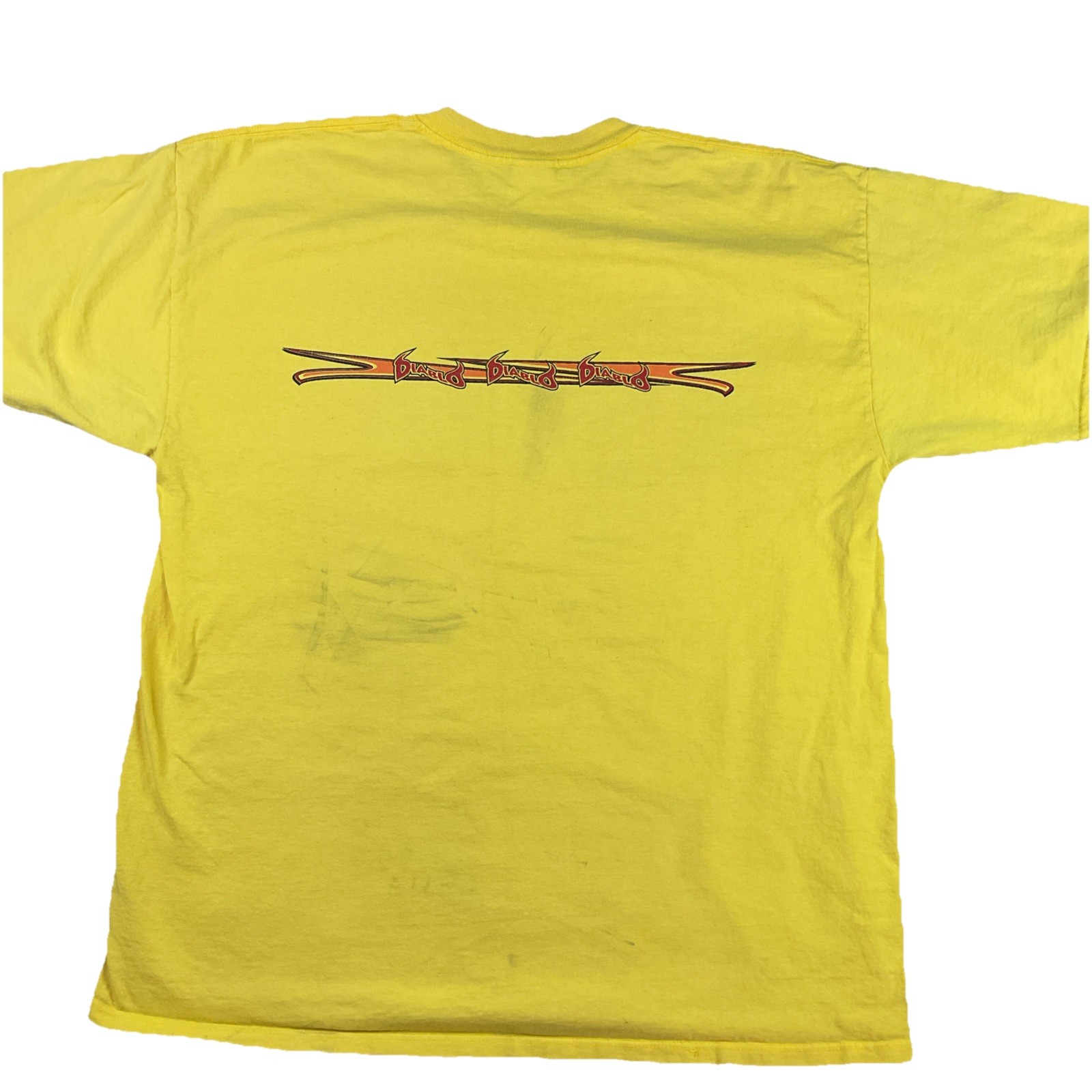 Vintage Diablo Paintball T-Shirt Men Sz XL Y2K Graphic Crew Yellow Short Sleeve gallery