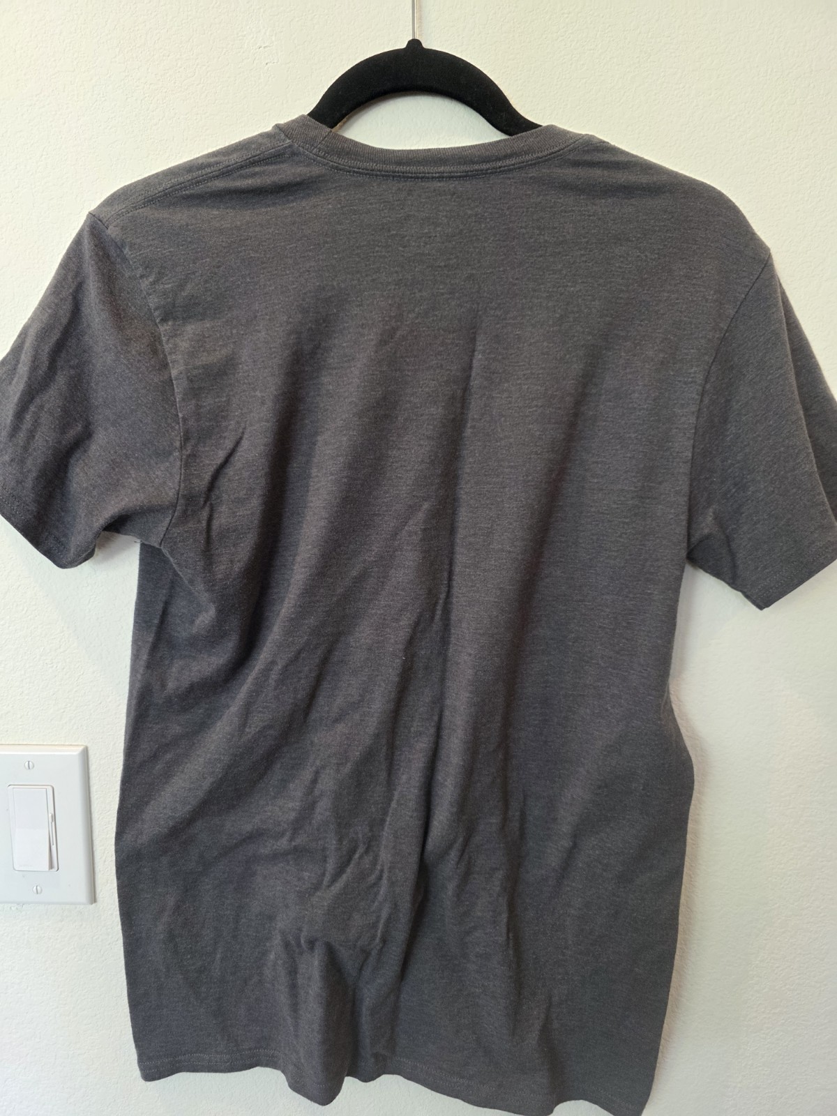 Hanes Mens National Parks T Shirt Sz S Bison Roam Raised Felt Print Heather Grey gallery