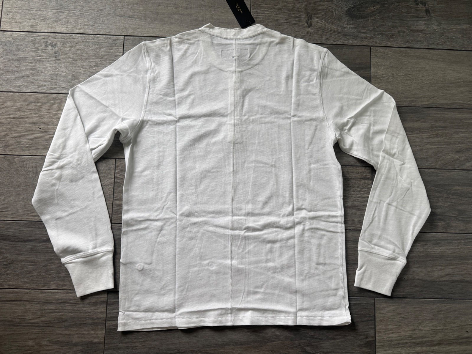 RAG & BONE MENS CLASSIC SLUB HENLEY LONG SLEEVE JERSEY, WHITE, NWT $168 gallery