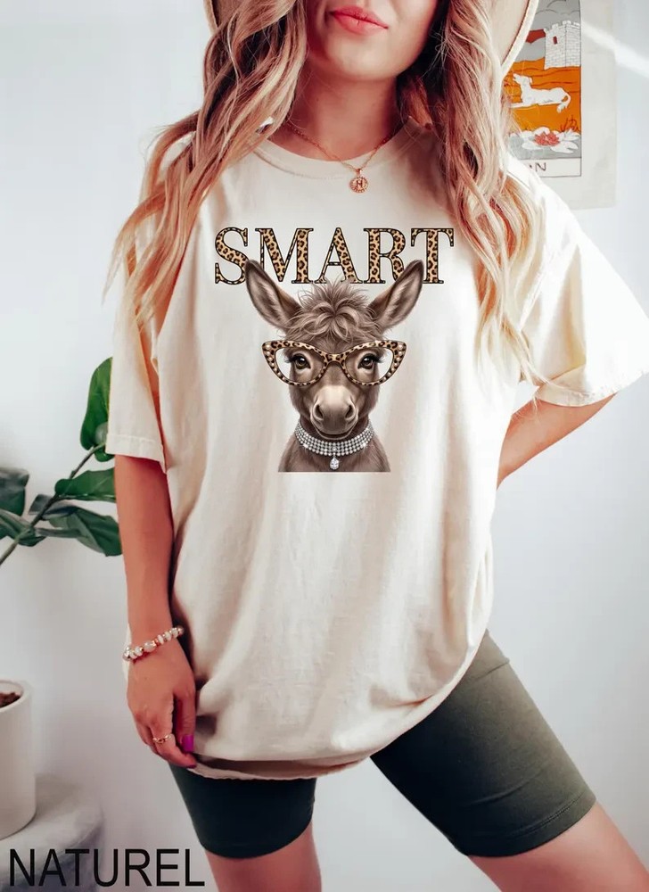 Smart Donkey Shirt, Funny Donkey Tee, Sassy Animal Shirt, Attitude Shirt
