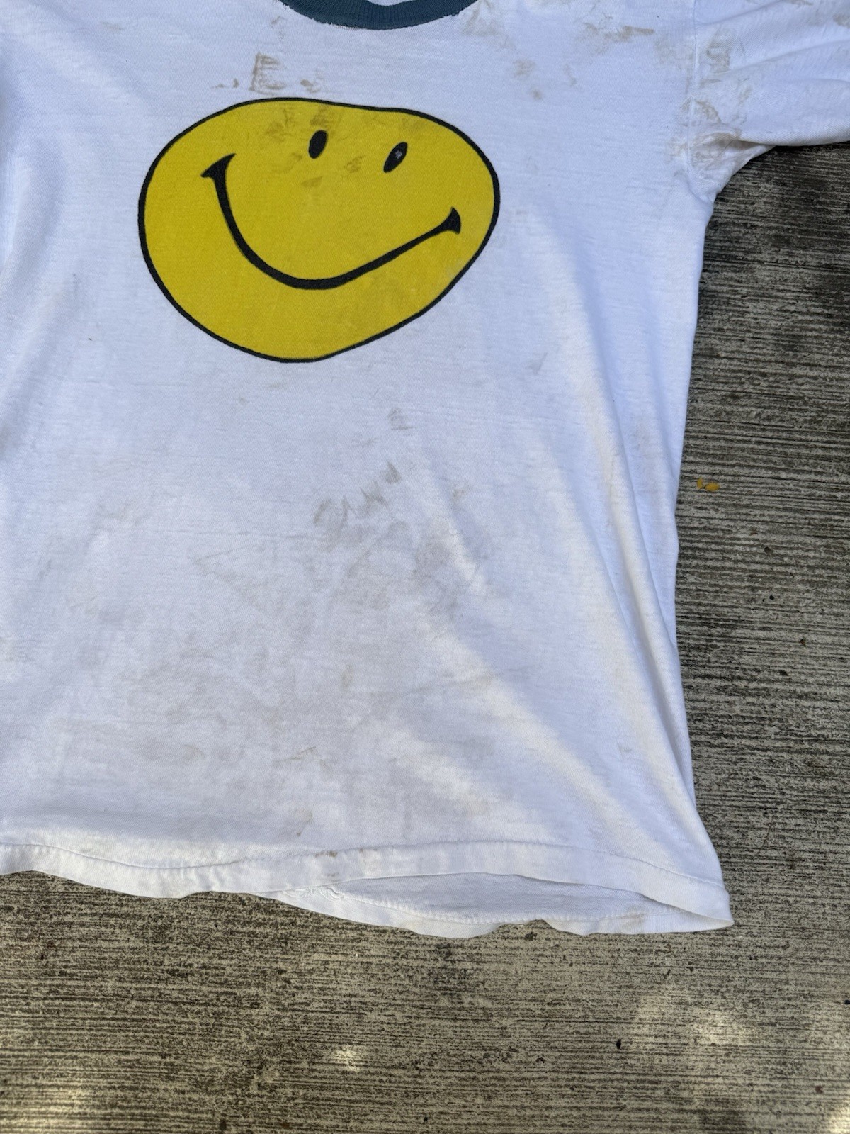 50’s/60’s Vintage Smiley Ringer Tee Size S gallery