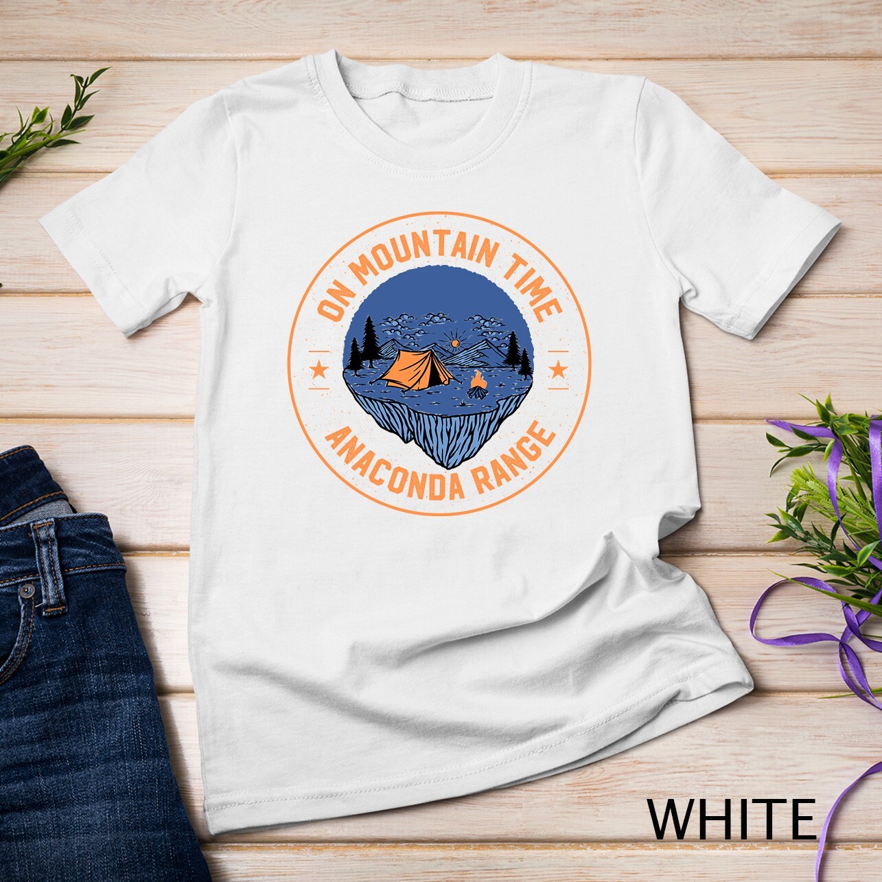 On Mountain Time Anaconda Range Hiking Montana Hiker Outdoor Unisex T-shirt gallery