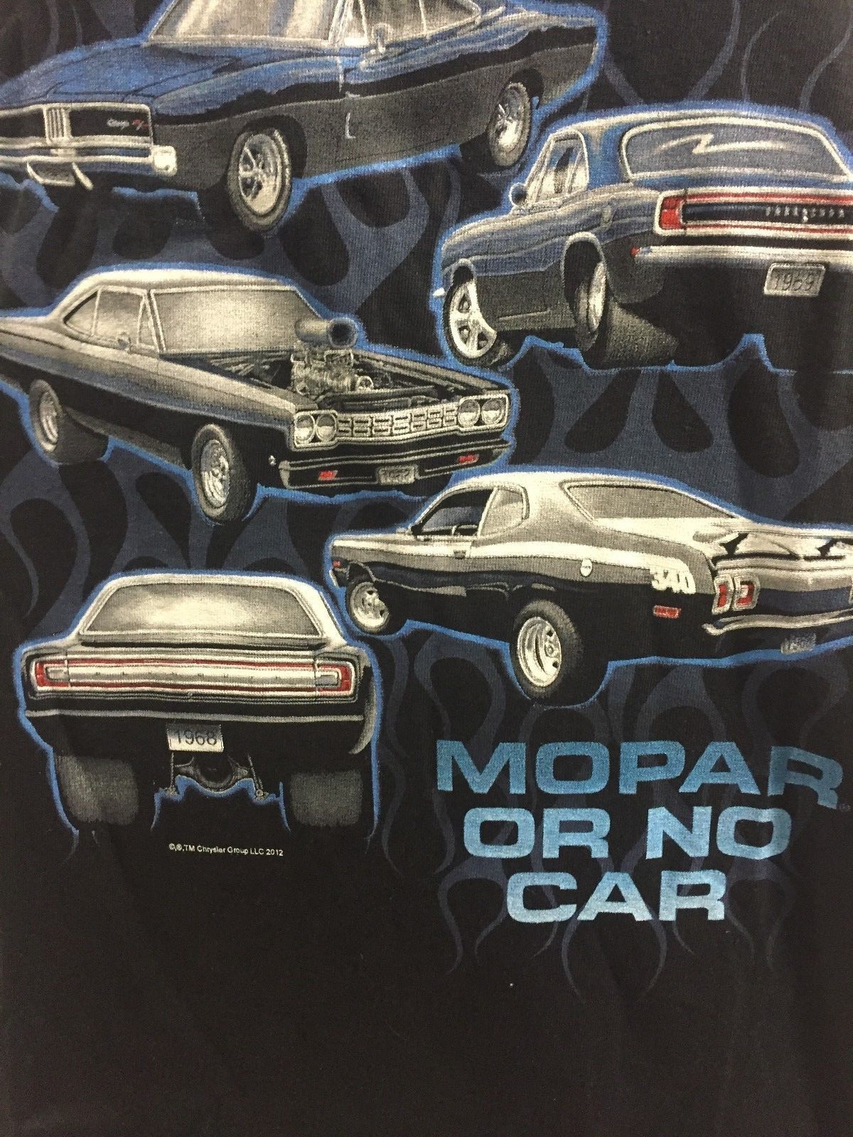Black T-Shirt w/ "Mopar Or No Car" Script & Multiple Cars (Licensed) gallery