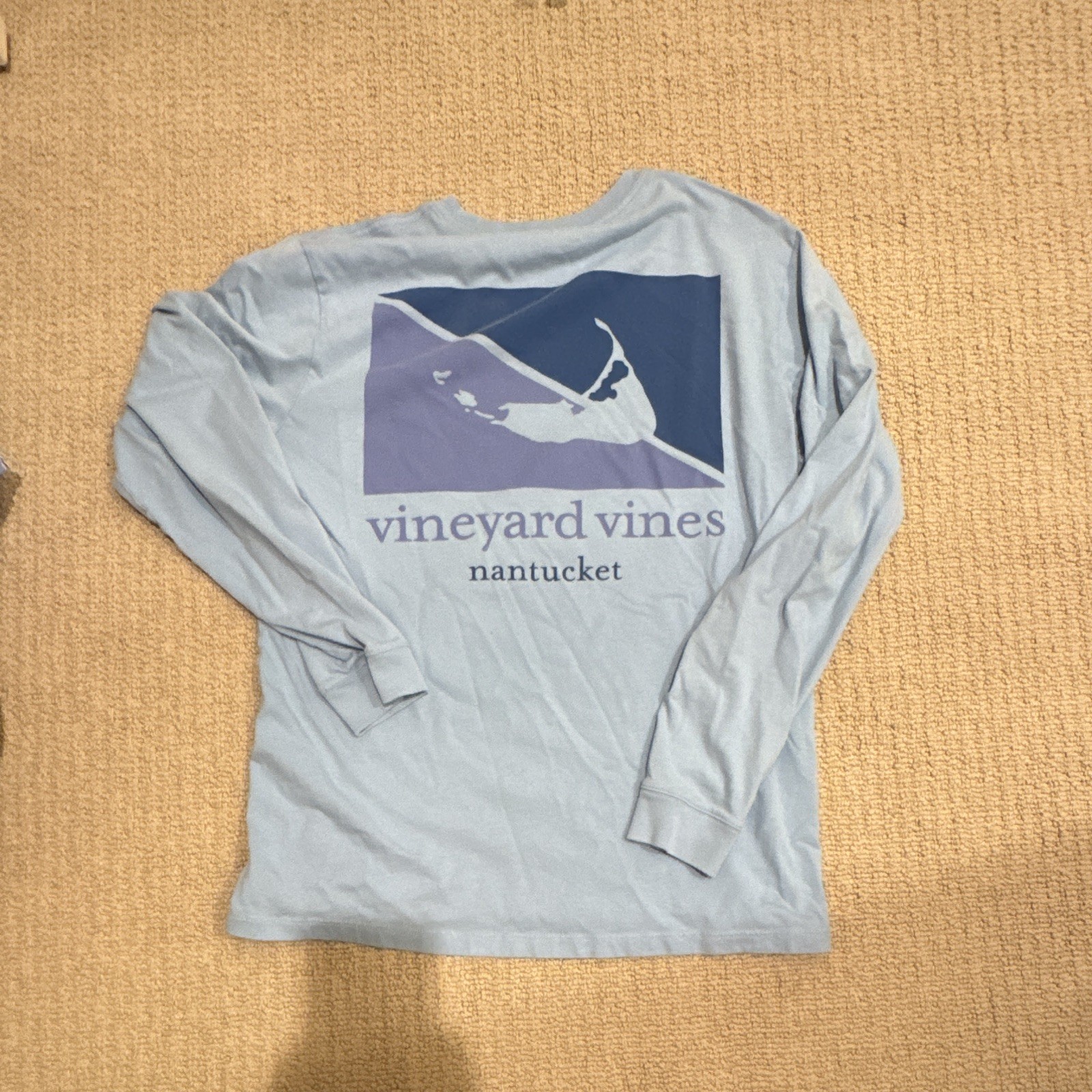 Vineyard Vines Men's Blue Long Sleeve Pocket T-Shirt Graphic Print S Cotton gallery
