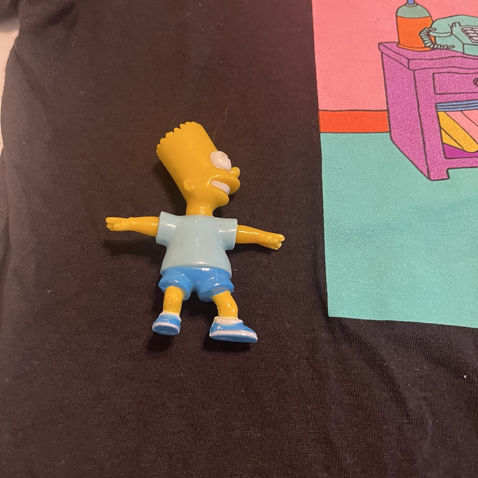 The Simpsons T-Shirt Men’s XL With Bonus Bart Simpson Action Figure Black gallery