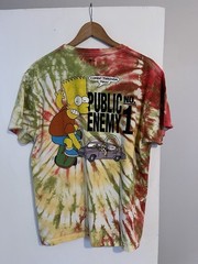 Off White BART Simpson The Simpson L Public Enemy Tie Dye Large