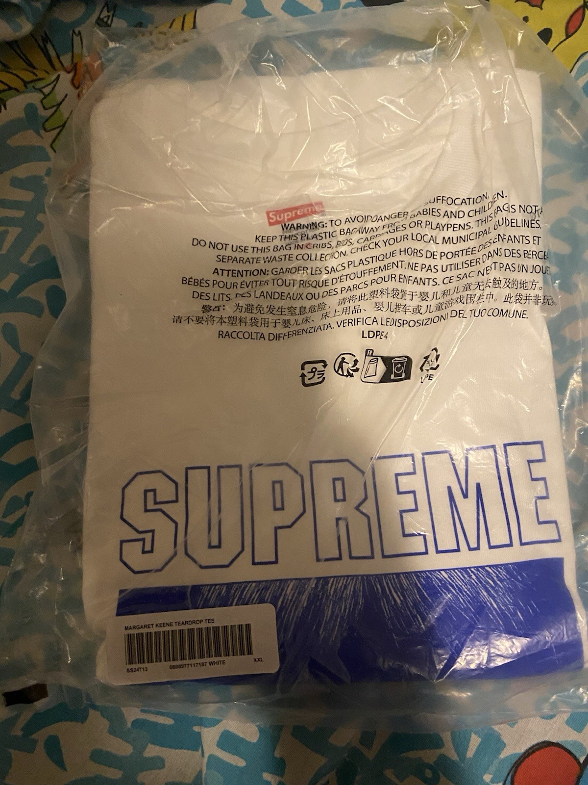 Supreme Margaret Keane Teardrop Tee White 2XL XXL SS24 Skate Streetwear Photo gallery