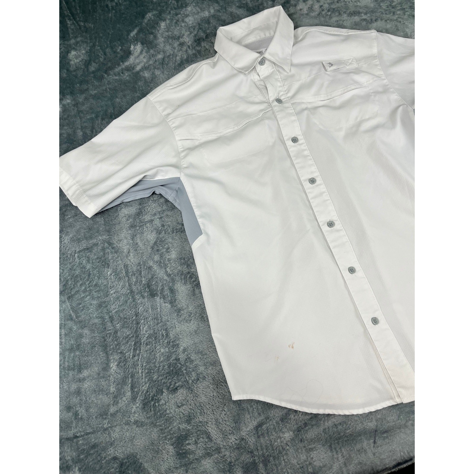 men's white Reel Legends fishing shirt size small Mariner 2 good condition gallery