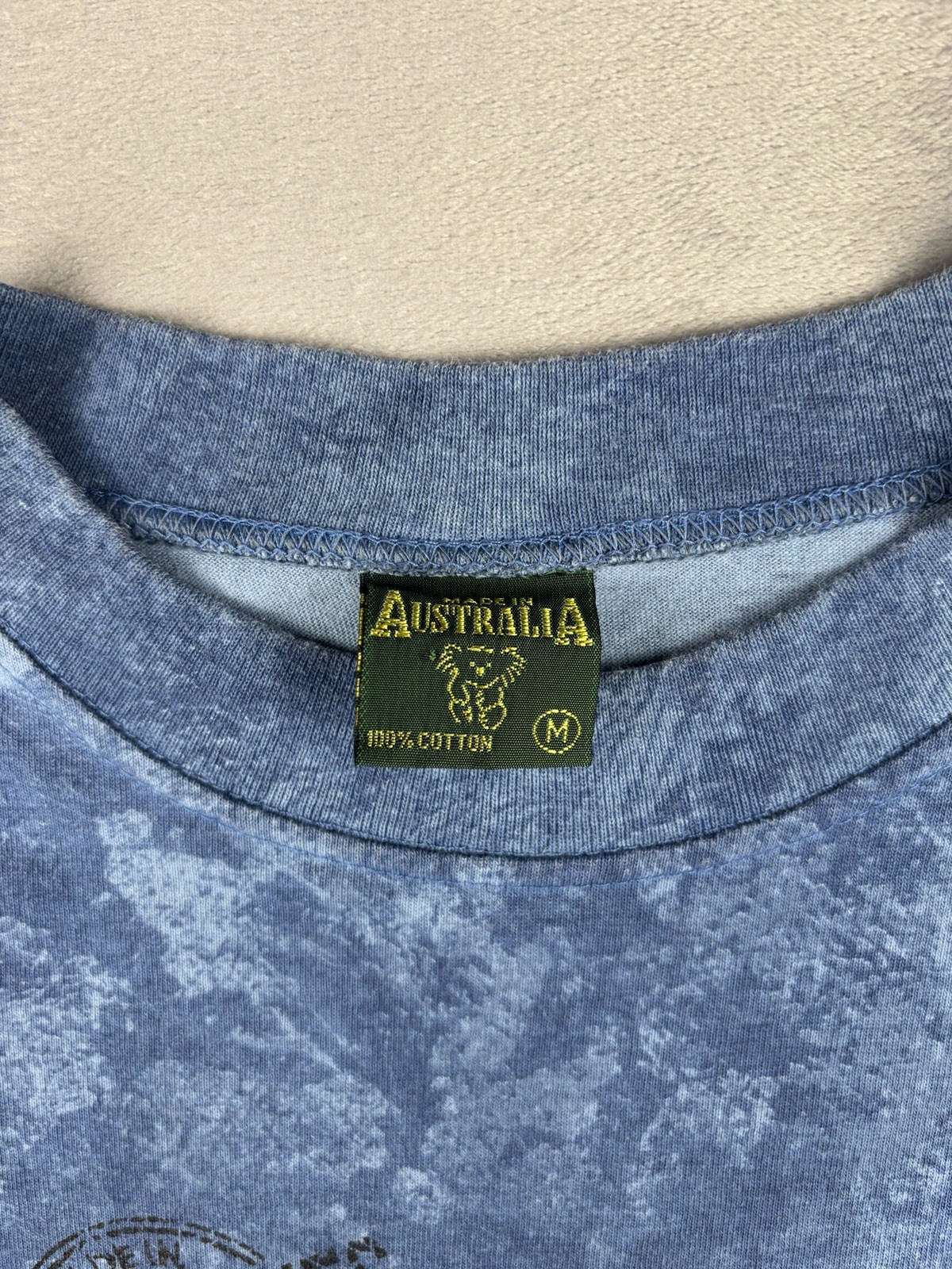 Made in Australia Nature Series Koala T-Shirt Blue Men’s Medium Vintage 90s gallery