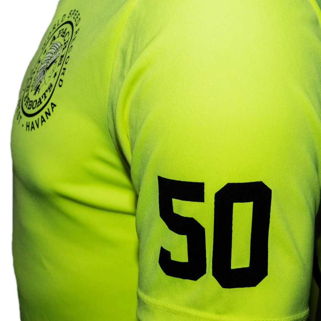 Official World Speed Record Apache Star Tee | Cotton/Performance | Safety Green gallery