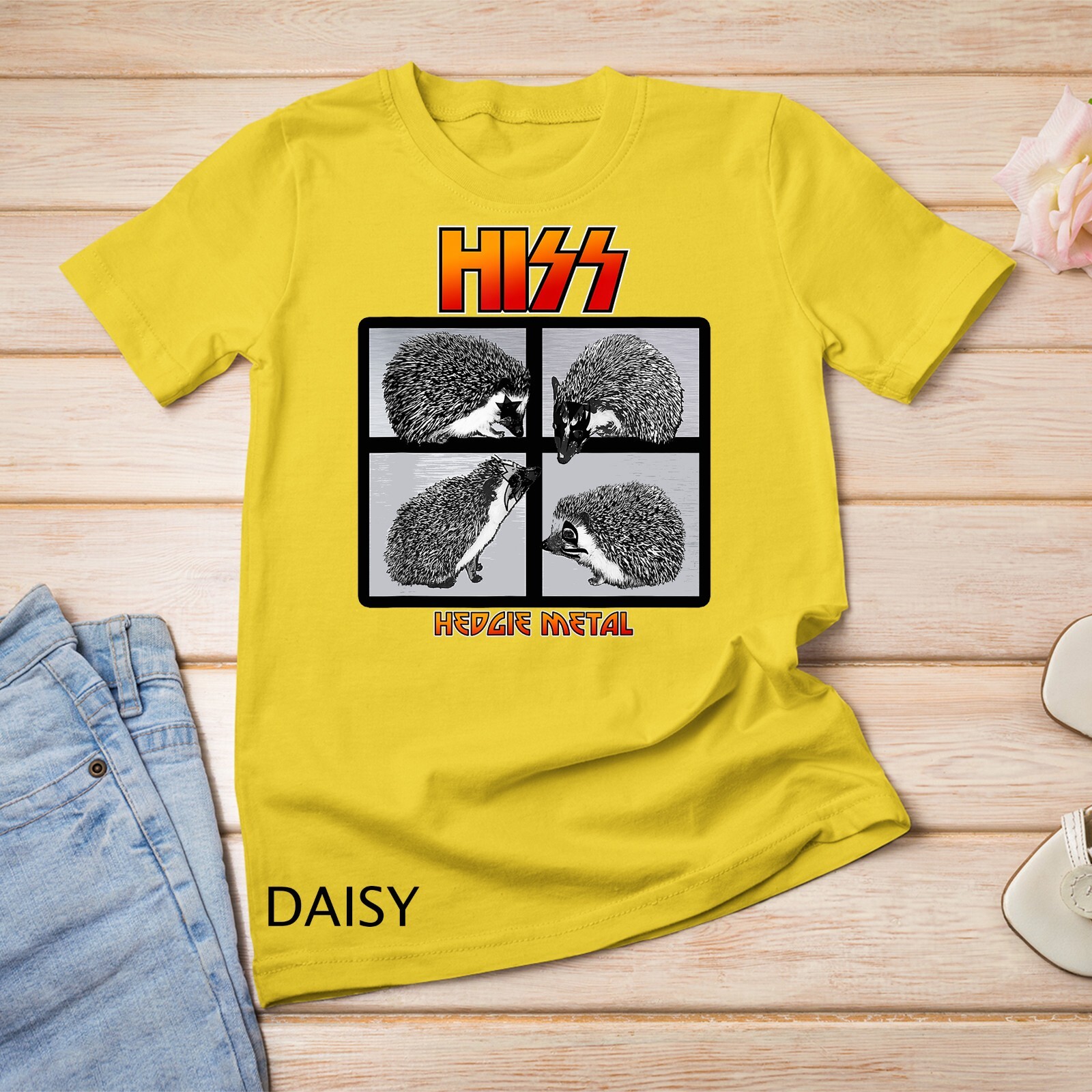 HISS - Hedgie Metal A Hedgehog Hard Rock Band Graphic Unisex T-shirt gallery