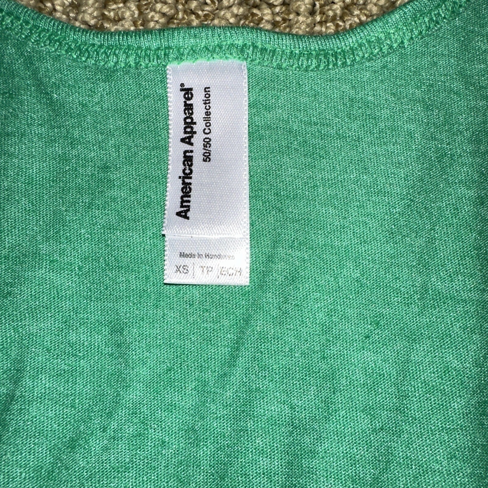 American Apparel - Unisex Tank Tops, Size XS 50/50 Poly Cotton Kelly Green gallery