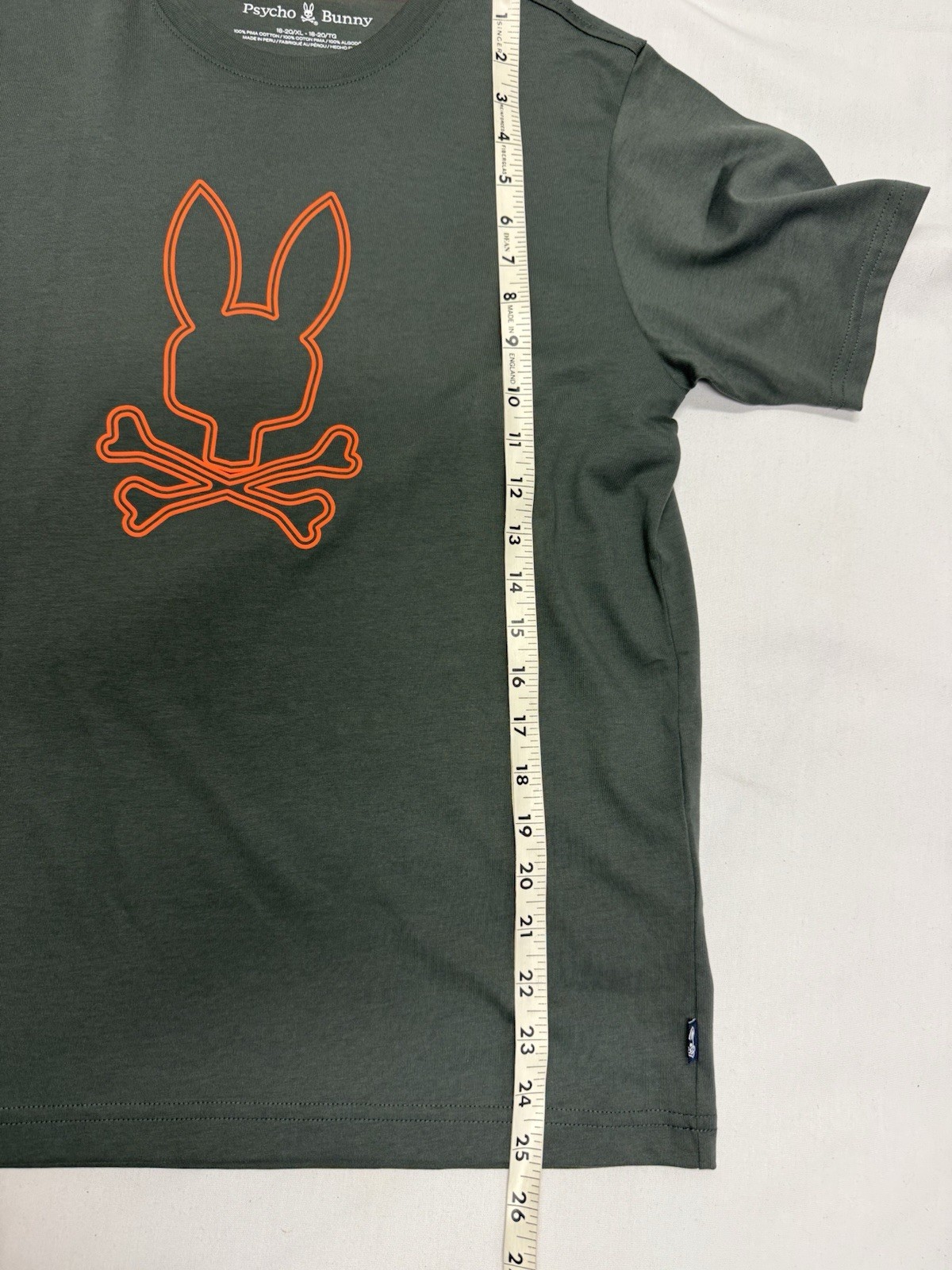 Psycho Bunny KIDS RICHARDSON GRAPHIC TEE Urban Chic Pima Cotton XL 18-20 NEW gallery