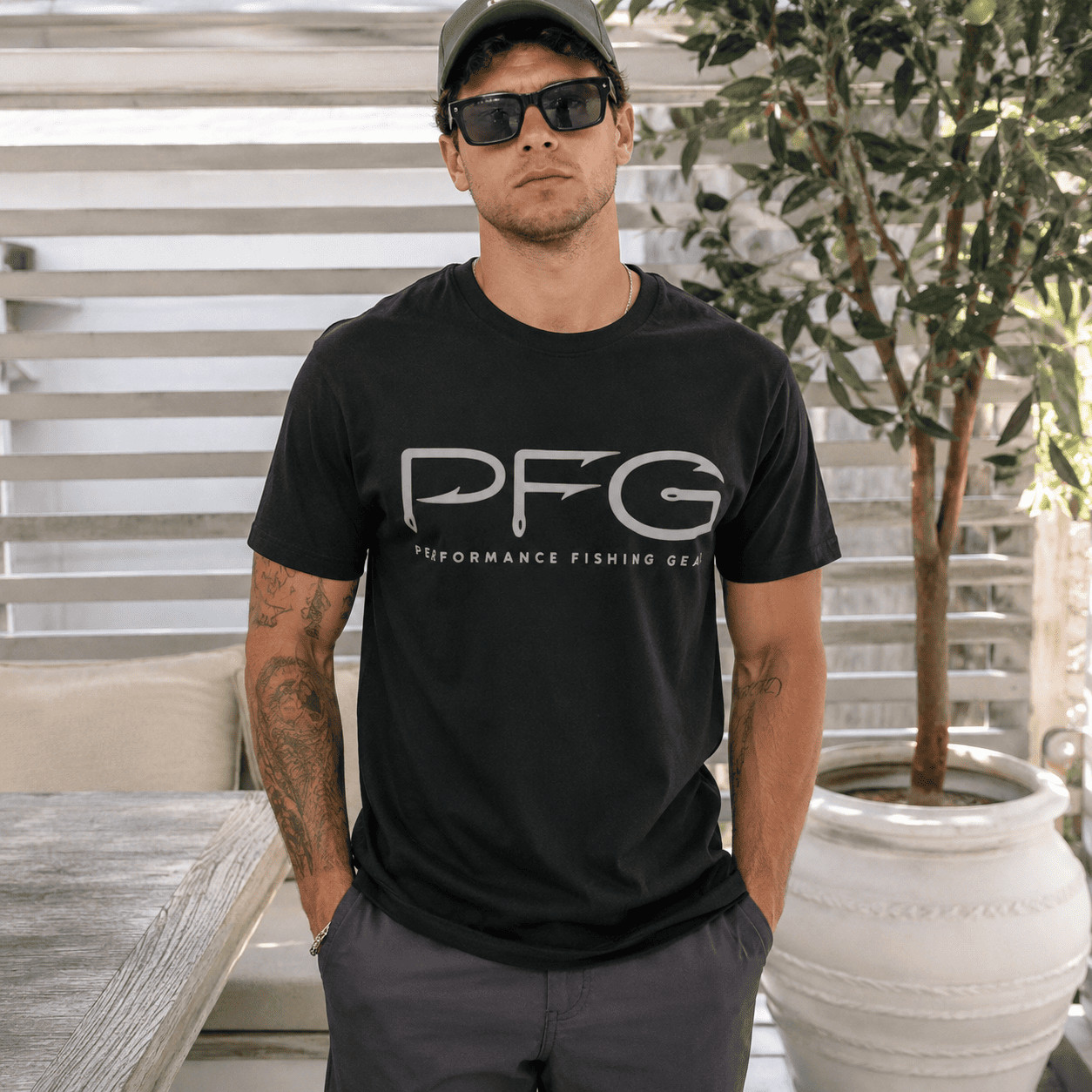 PFG Performance Fishing Gear T-Shirt - Fishing Hook Typography Graphic Tee gallery