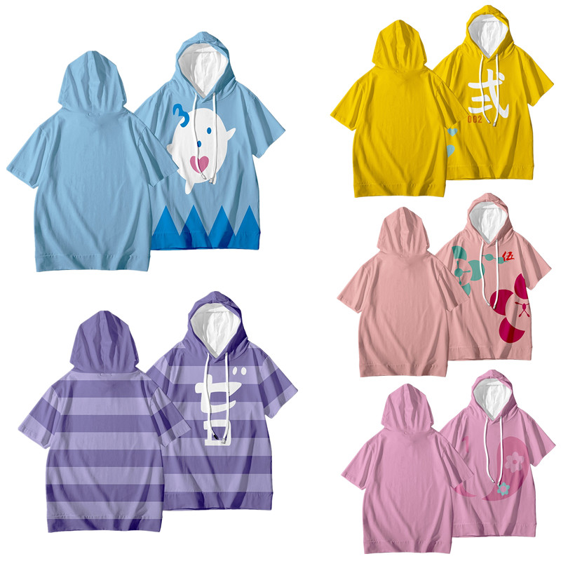 ZOMBIE LAND SAGA Short Sleeve Shirt Hoodie Unisex Adult Casual Hooded T-shirts
