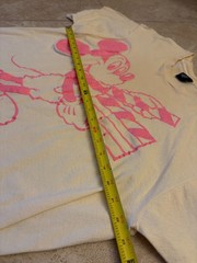 Diamond Dust Vintage Disney Mickey Mouse White Pink Glitter