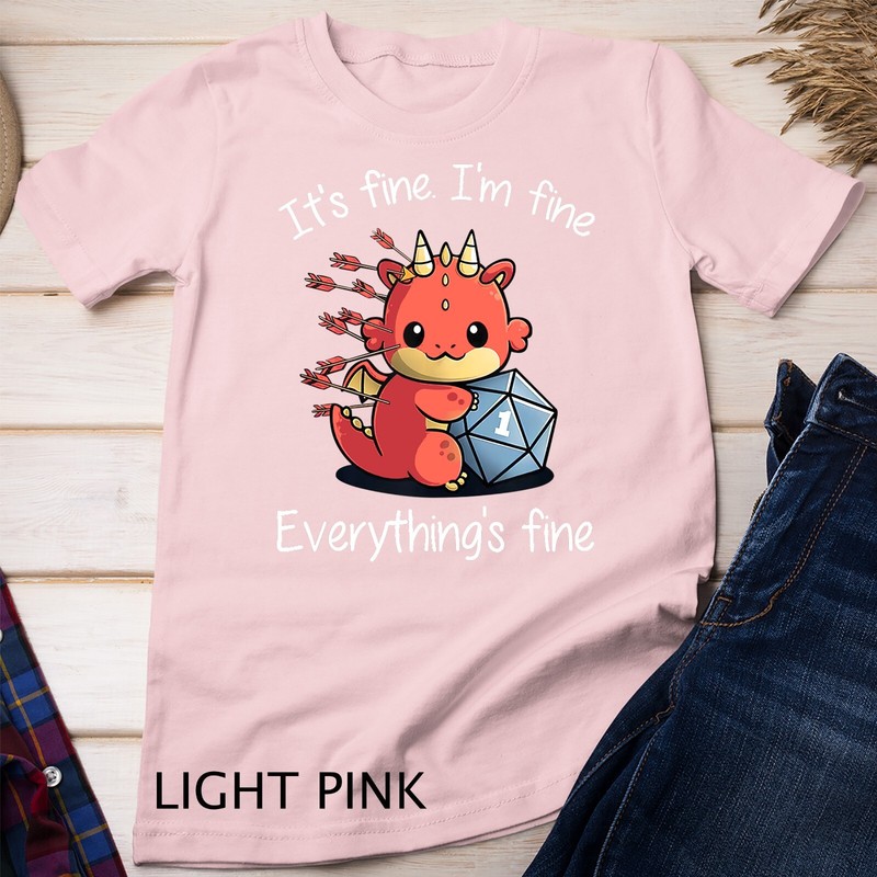 Everything's Fine - RPG Funny Dragon Unisex T-shirt gallery