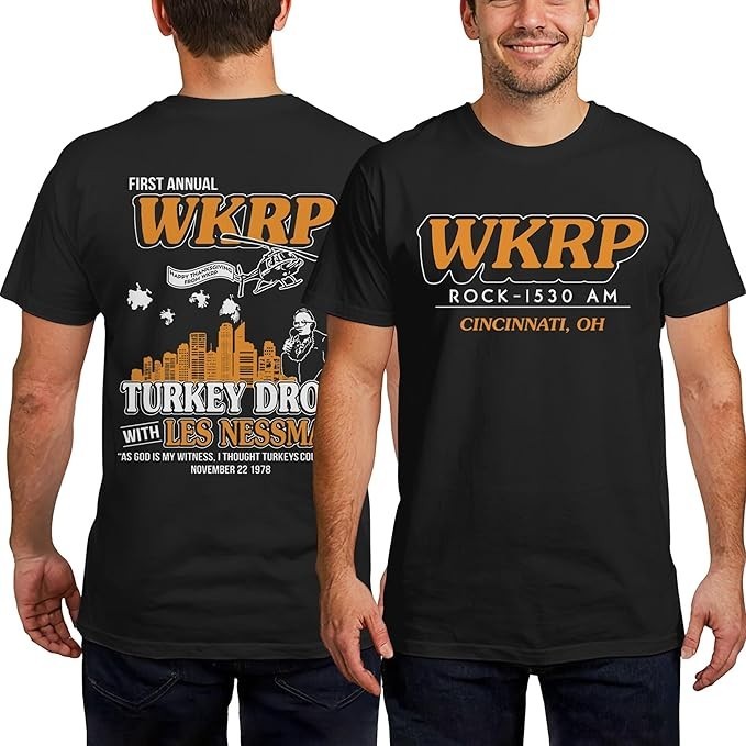 First Annual WKRP Thanksgiving Day Turkey Drop Tshirt – WKRP Thanksgivings T Shi