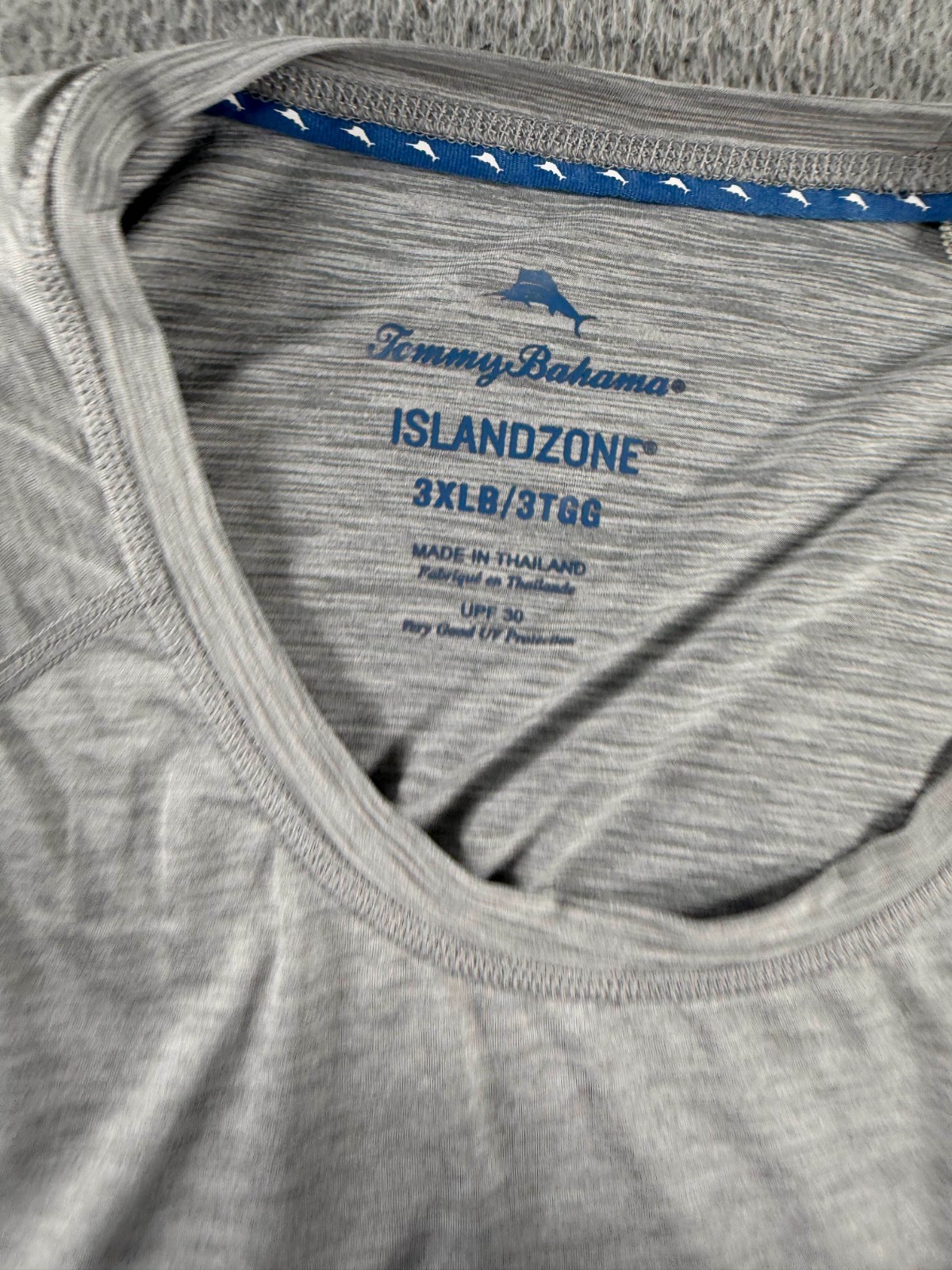 Tommy Bahama IslandZone Shirt Mens 3XLB Gray Space Dye UPF 30 Performance Tee gallery