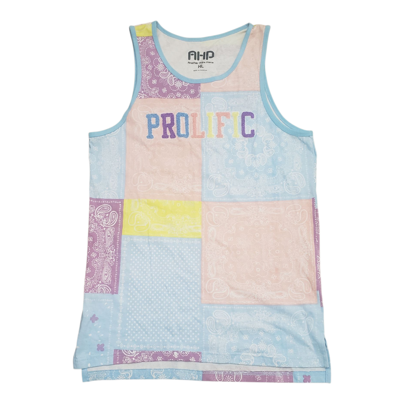 Another Hype Piece AHP Men's Prolific Tank Top Shirt Bandana Pastel Size XL gallery