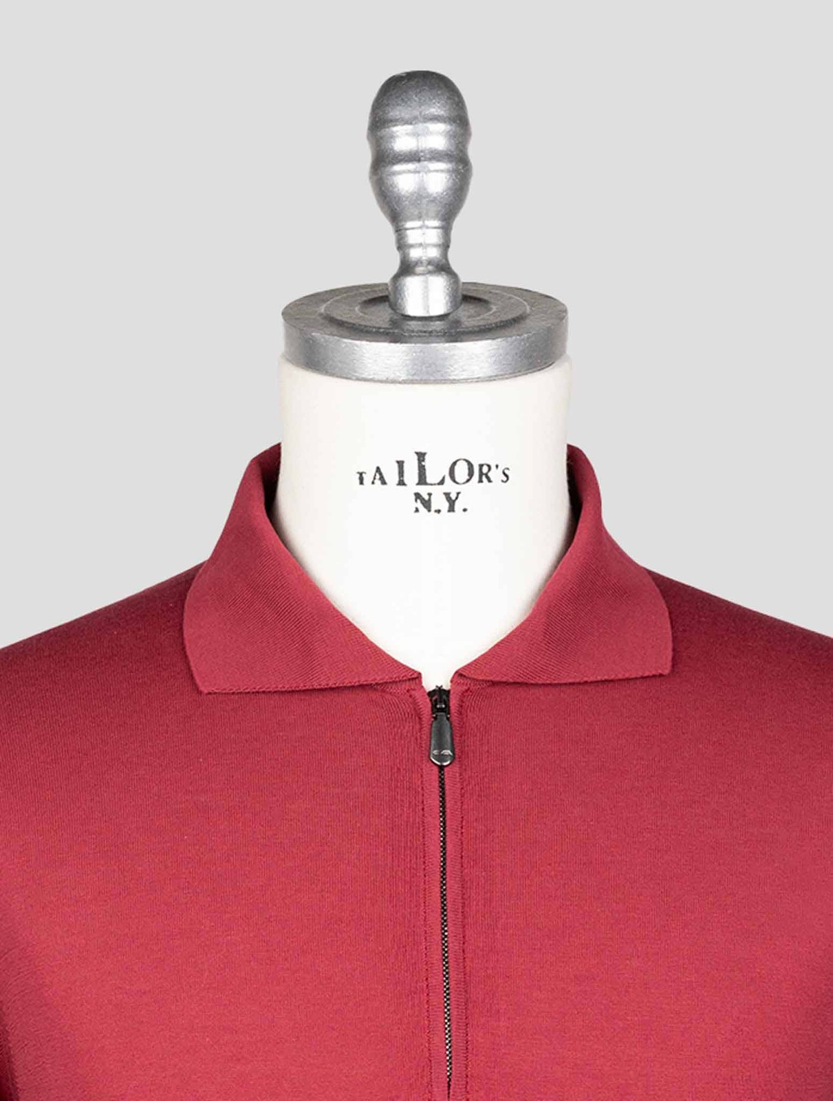 NEW CESARE ATTOLINI RED COTTON POLO US 46 - EU 56 AMZ4 gallery