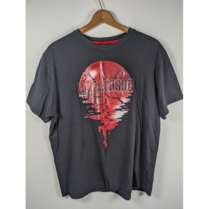 And1 Drip Season Basketball Graphic T-Shirt Black Mens Size XL Streetwear Retro gallery