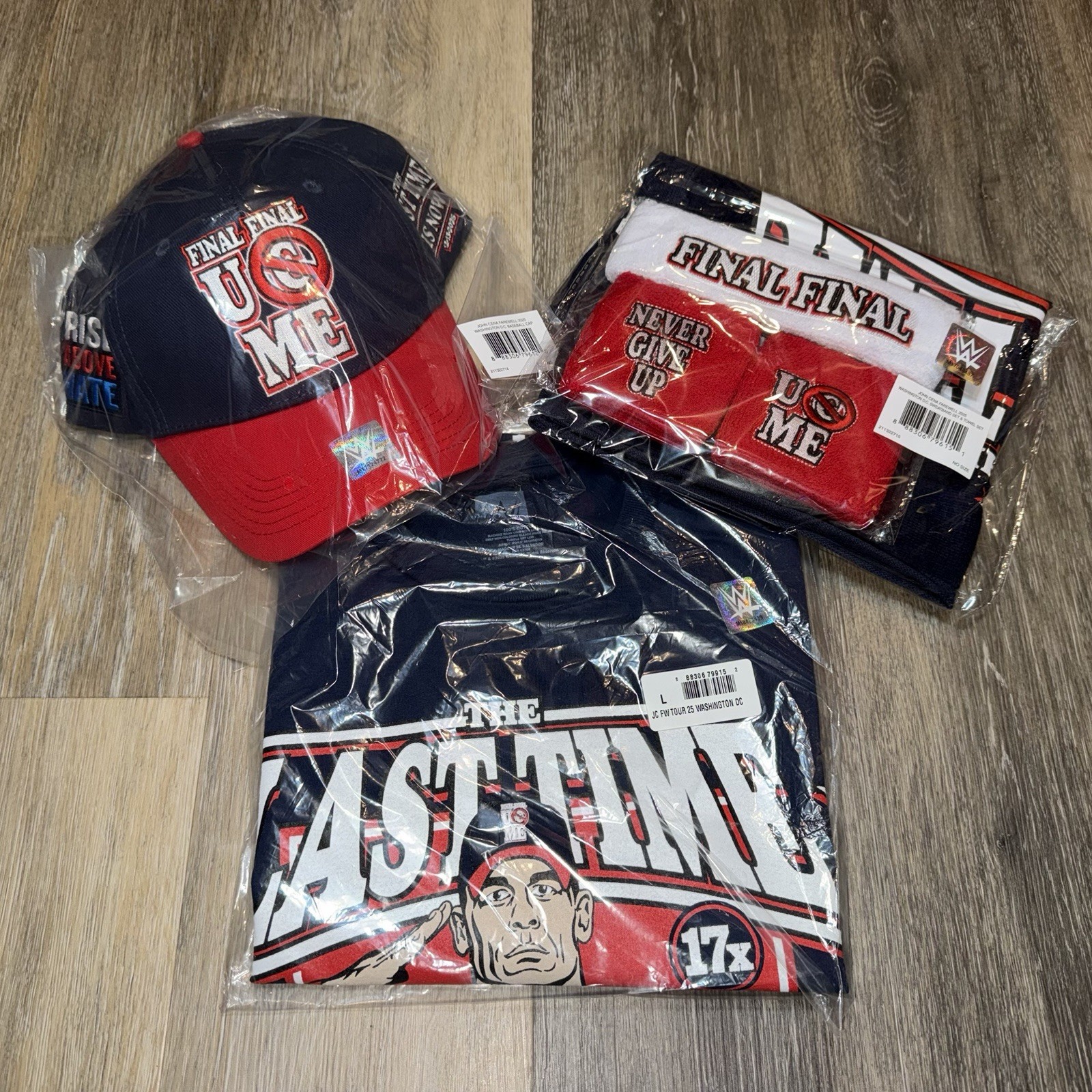 WWE Authentic John Cena Final Match Shirt, Hat, Towel & Sweatbands Washington DC gallery