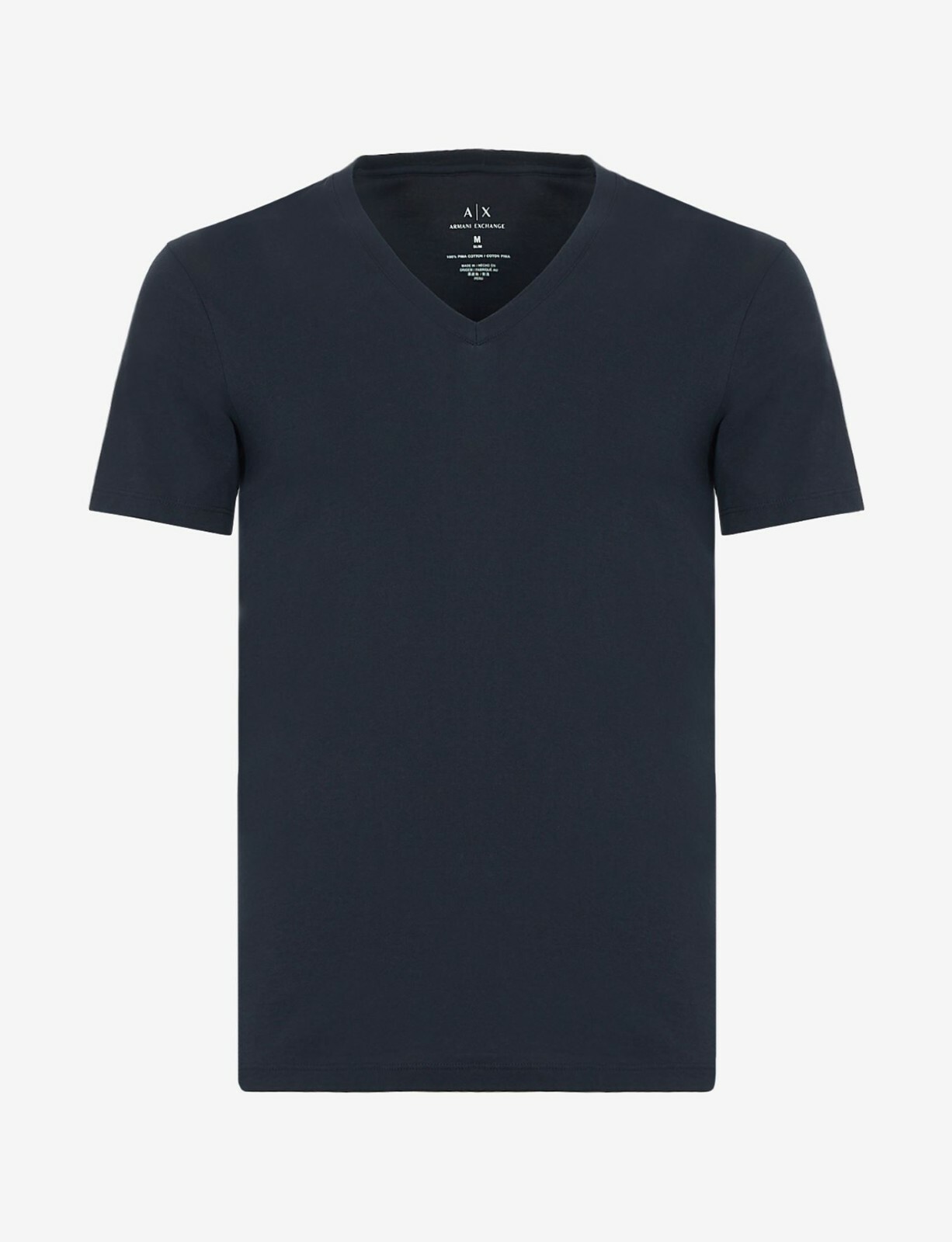 Armani Exchange Men's T-shirt Short-Sleeve V-neck Slim Fit Pima Cotton Tee gallery