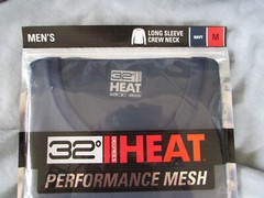 32 DEGREES HEAT PERFORMANCE Mesh Crew Neck SHIRT LS Blue size Medium Free Ship