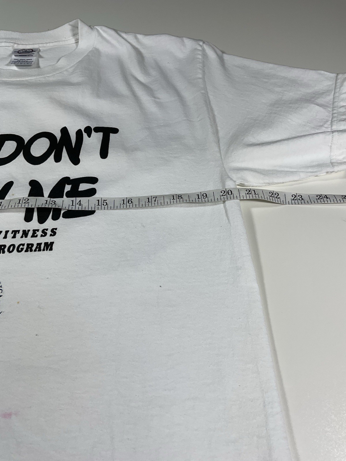 Vintage You Dont Know Me Witness Protection T Shirt Sz L Funny Novelty Y2K gallery