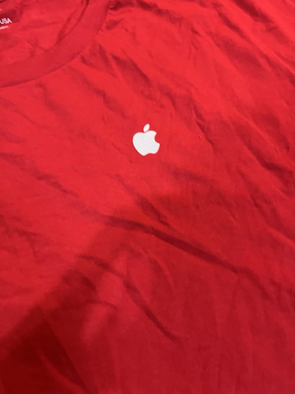 Red Apple Store Employee Uniform T-Shirt Mens Size 2XL Made in USA gallery