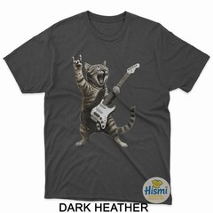 Funny Cat Playing Guitar Rock And Roll Gifts Men Women T-Shirt