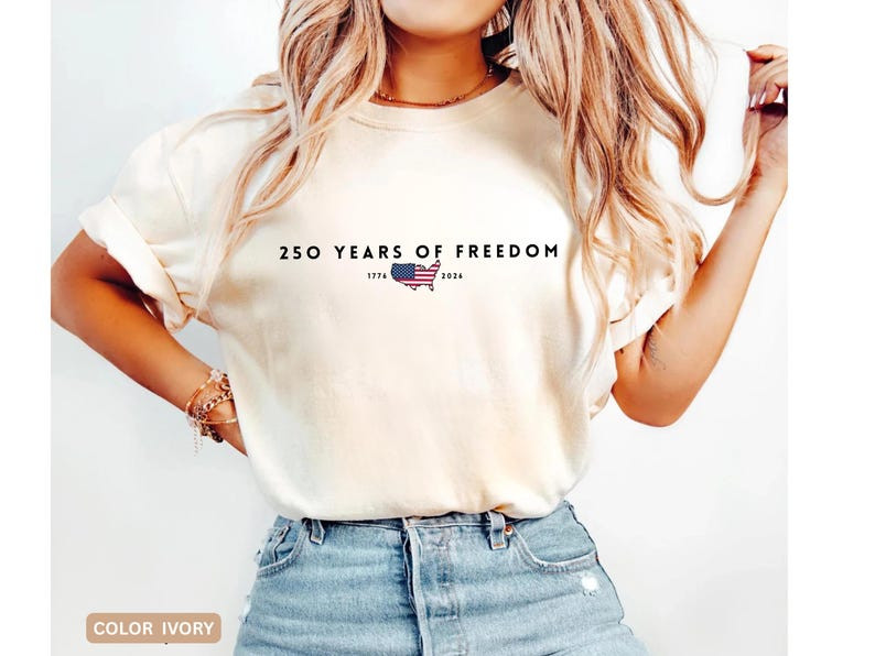 Comfort Colors 250 Years Of Freedom Shirt, USA Anniversary Shirt gallery