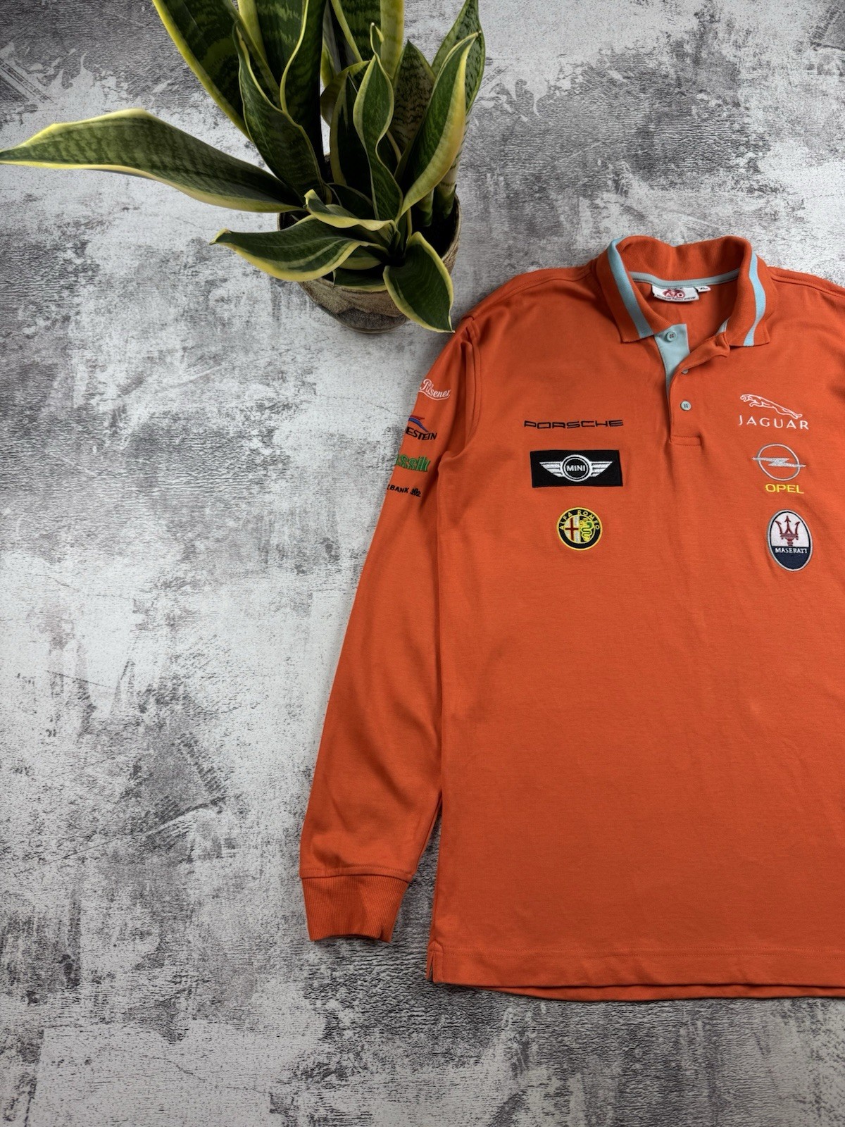 AVD Porsche Jaguar Maserati 2009 XL Grand Prix Racing T Shirt Long Sleeve Orange gallery