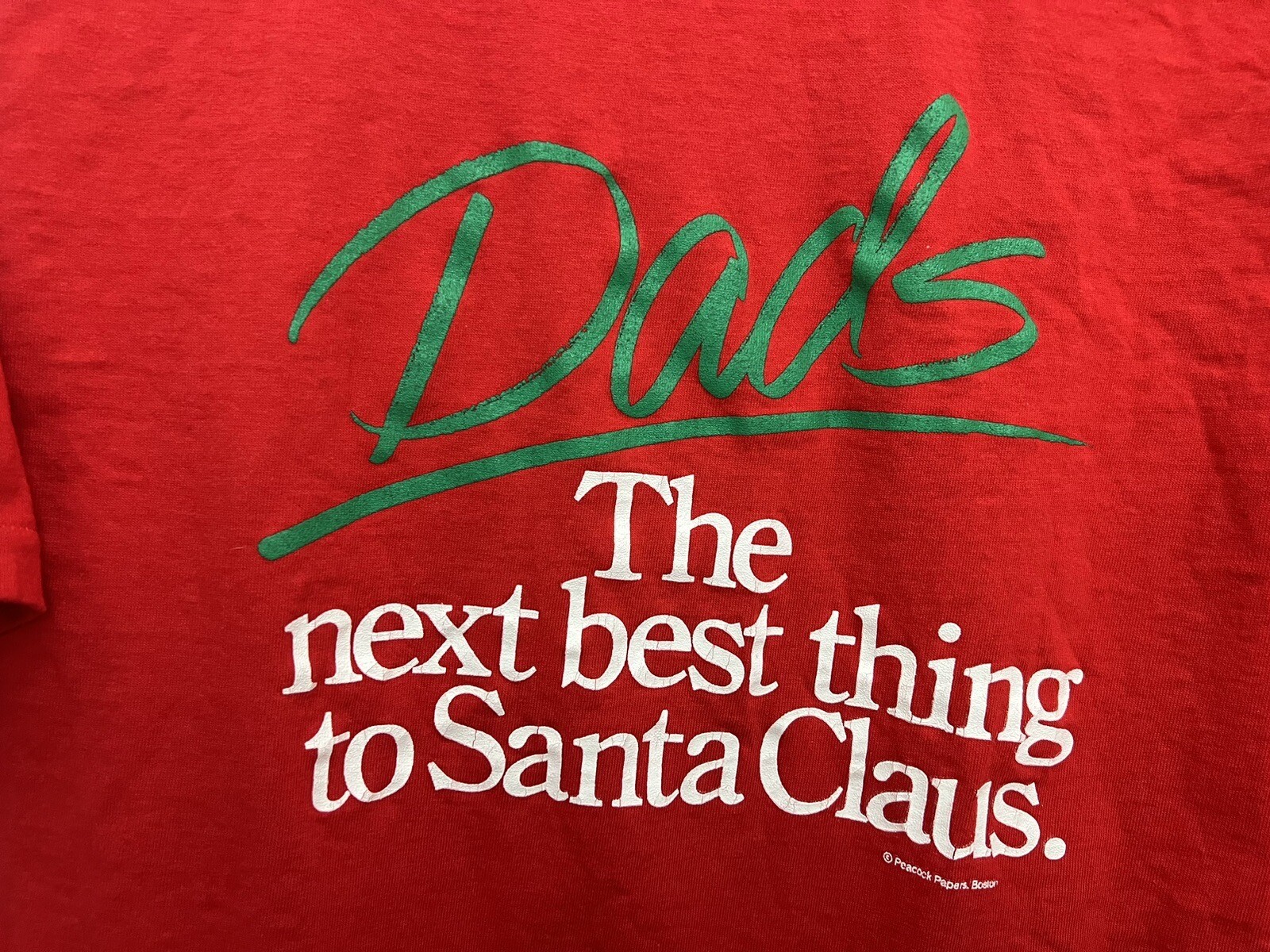 Christmas Holiday T Shirt Dad Funny Large Red Short Sleeve Humor Santa Claus USA gallery