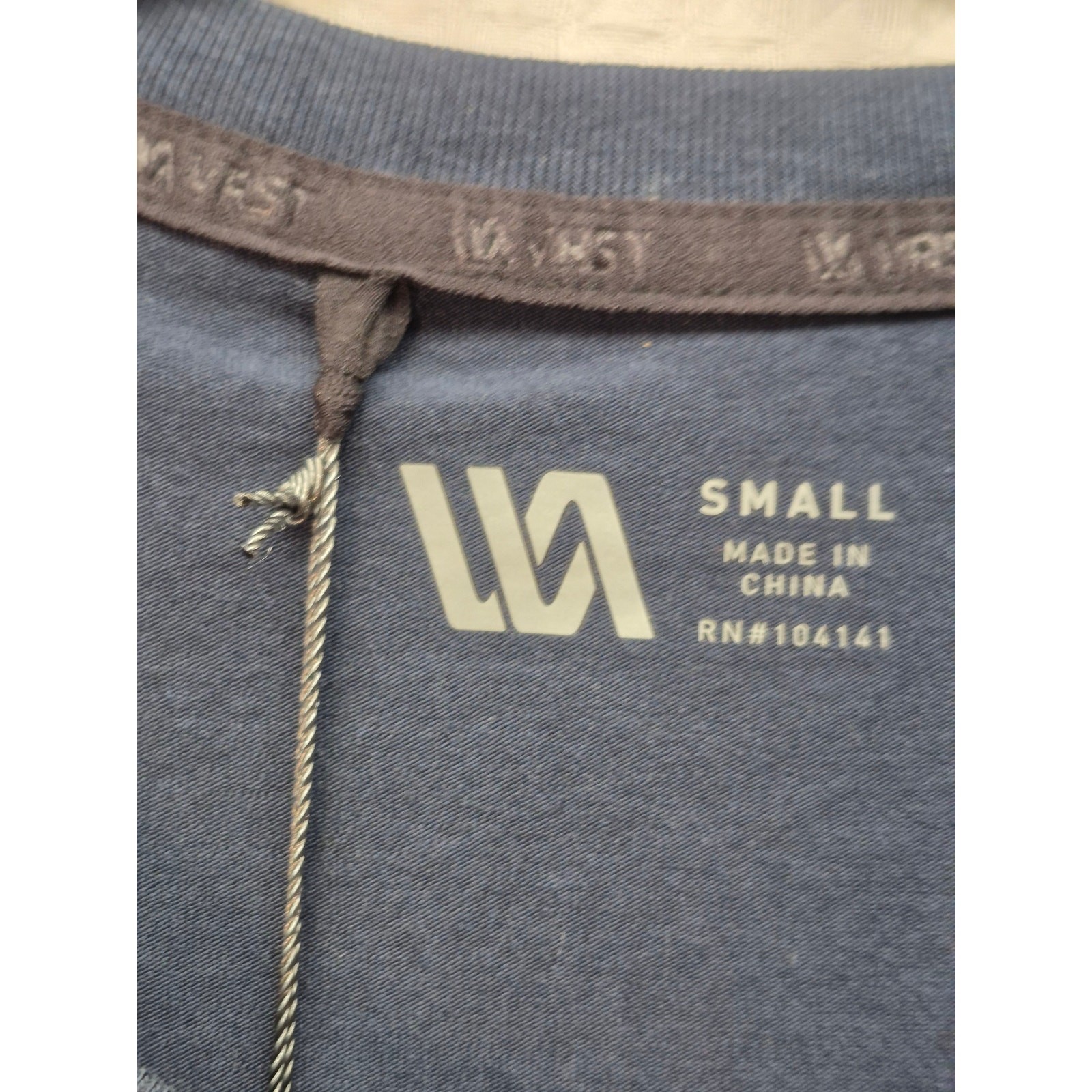 VRST T-Shirt Mens Size S Blue Crew Neck Short Sleeve Chest Pocket Stretchy 7365 gallery