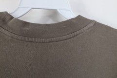 AYR All Year Round Mens Small Blank Cotton Ribbed Knit Long Sleeve T-Shirt Beige
