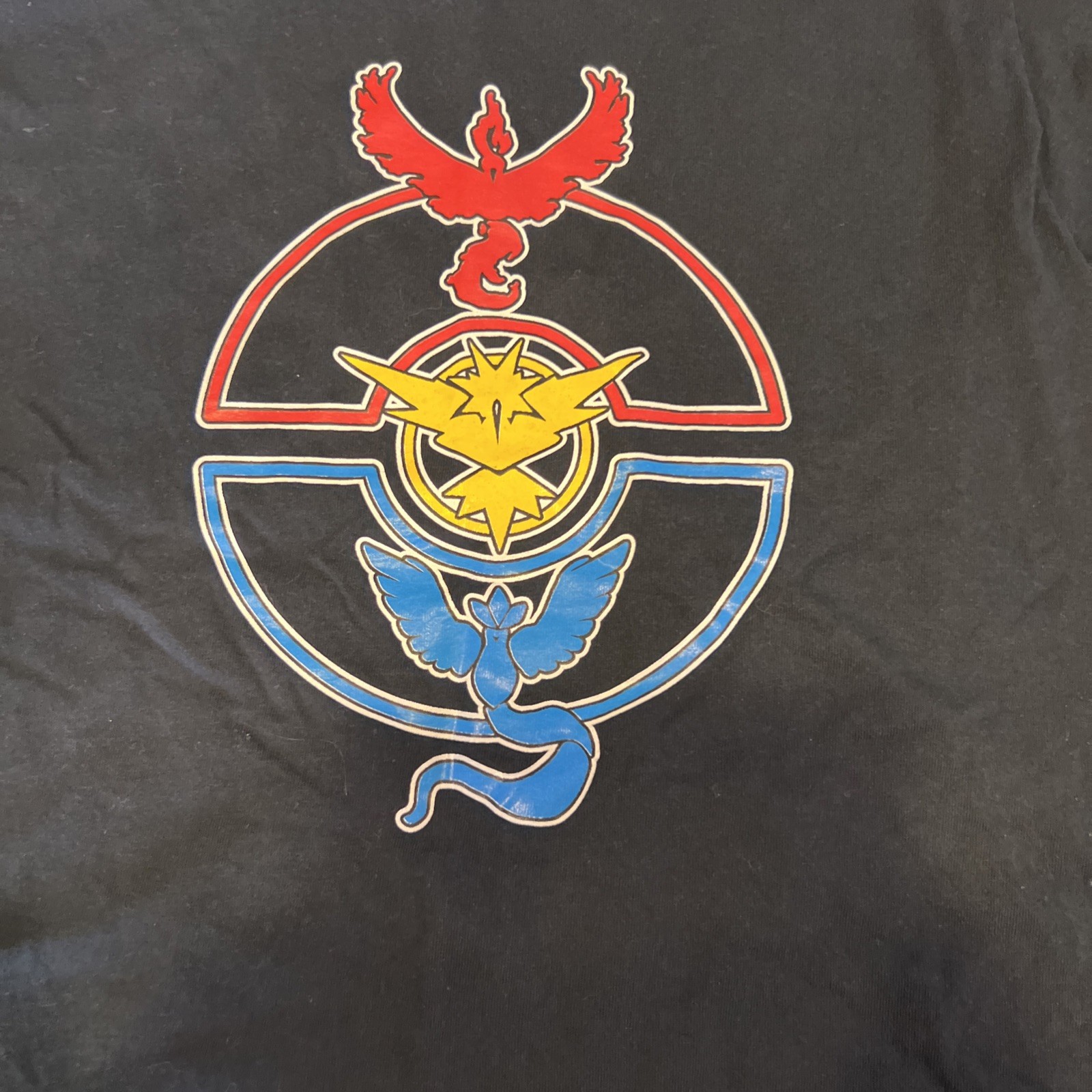 Pokemon Go Team Valor Team Mystic Team Instinct Pokeball T shirt Black S Small gallery
