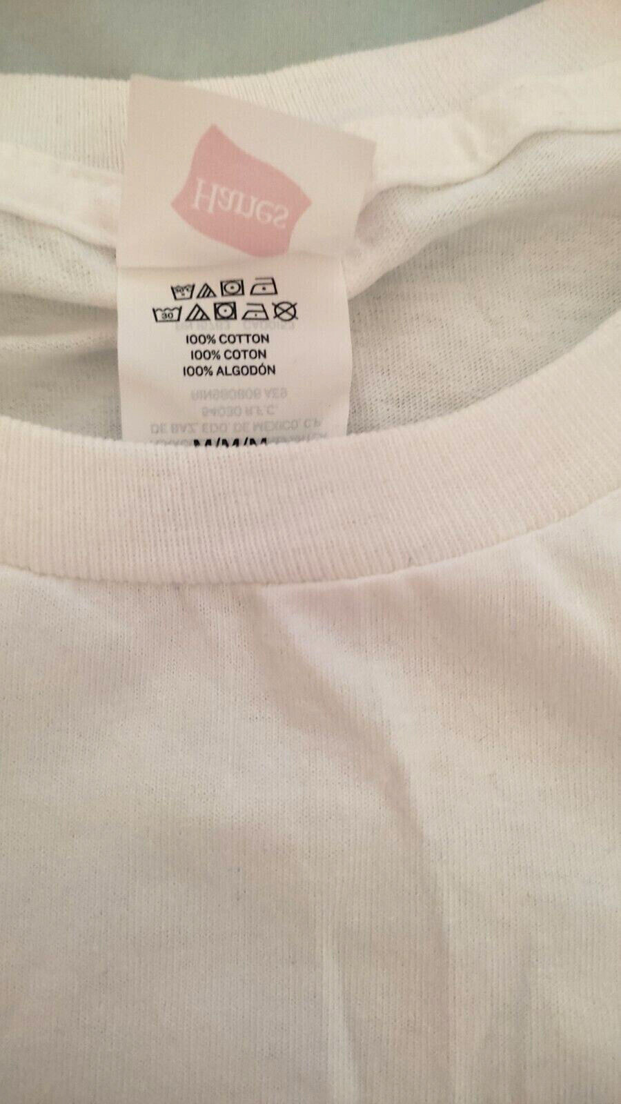 Hanes Unisex Short Sleeve white cotton blank plain T-Shirt for men and women gallery