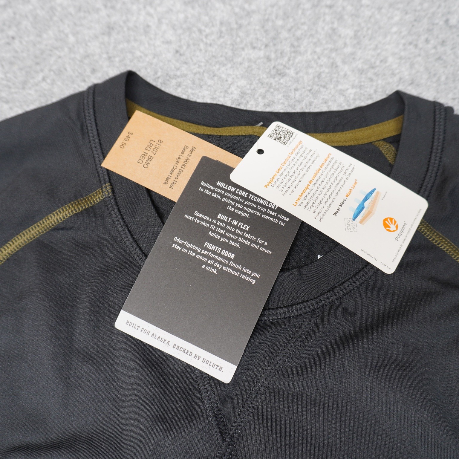 Duluth Trading Co. Alaskan Hardgear Men's L Charcoal Long Sleeve Base Layer New gallery