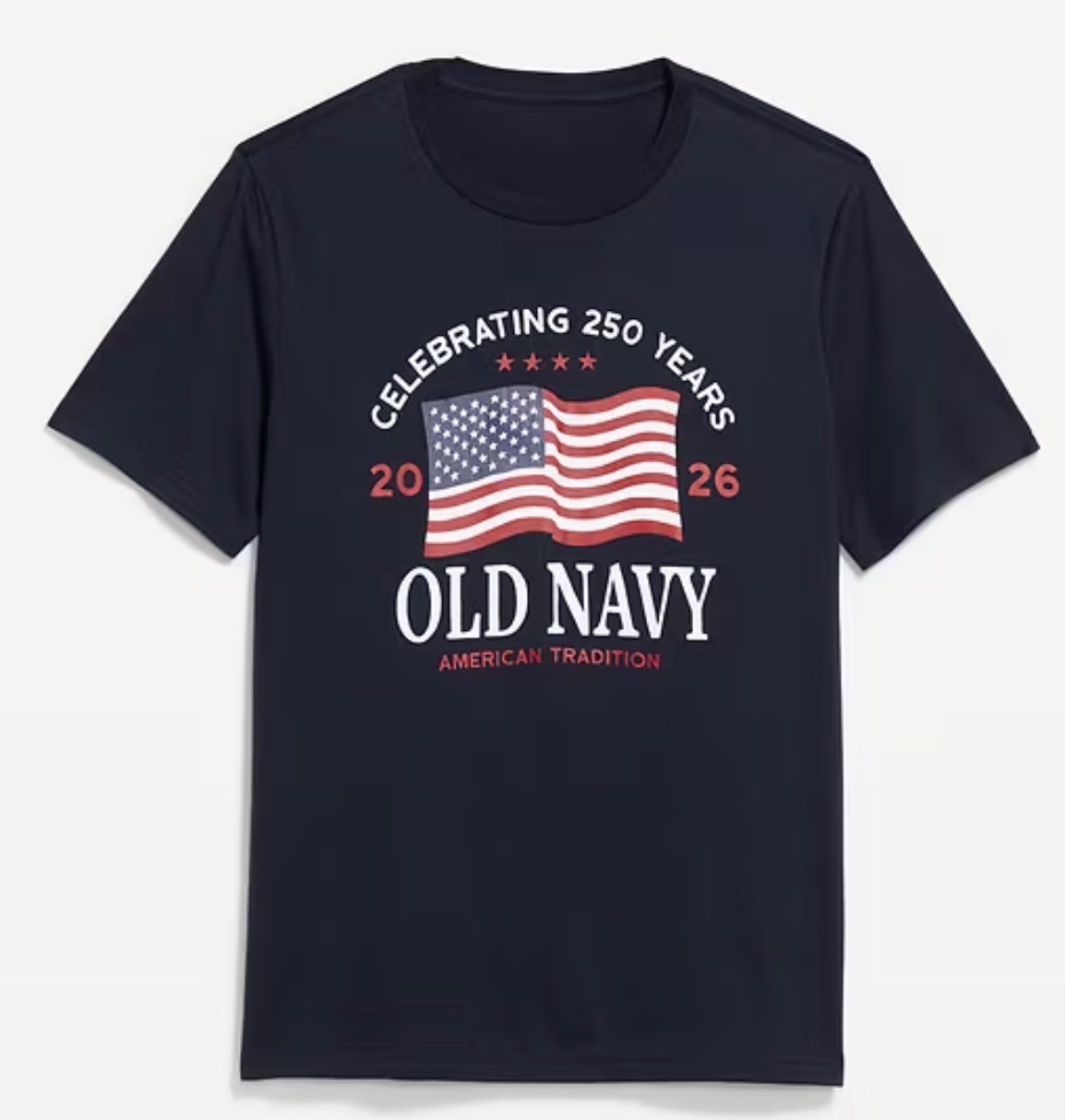 OLD NAVY US Flag 2026 250th Anniversary T-SHIRT Navy / White, Size XS to 4XL gallery
