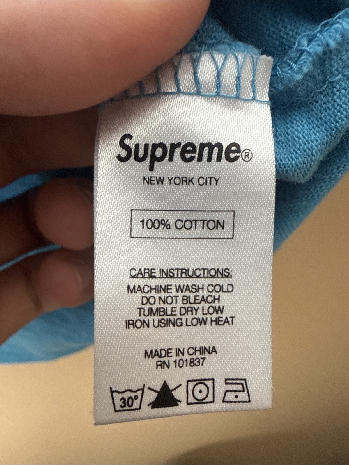 Supreme Ss16 Heather Cyan Sports Tee Medium With Receipt gallery